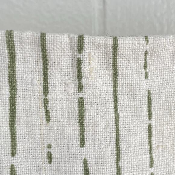 VTG 90s Linen Mini Skirt S Hand Screened USA Made Minimalist Art Print Coastal - Picture 4 of 7